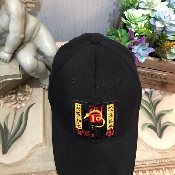 Pacific Headwear 2013 Year of the Water Snake Chinese Zodiac Cap Hat Black - Picture 5 of 14